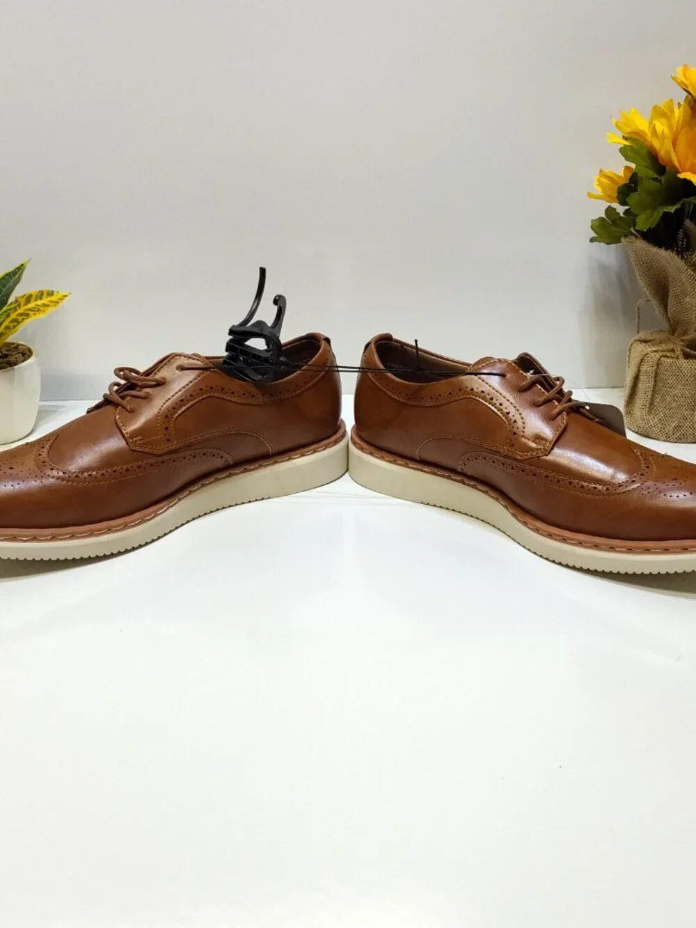 George Mens Jonah Oxford Shoes Brown Size 10 Memory Foam Comfort Sole Casual